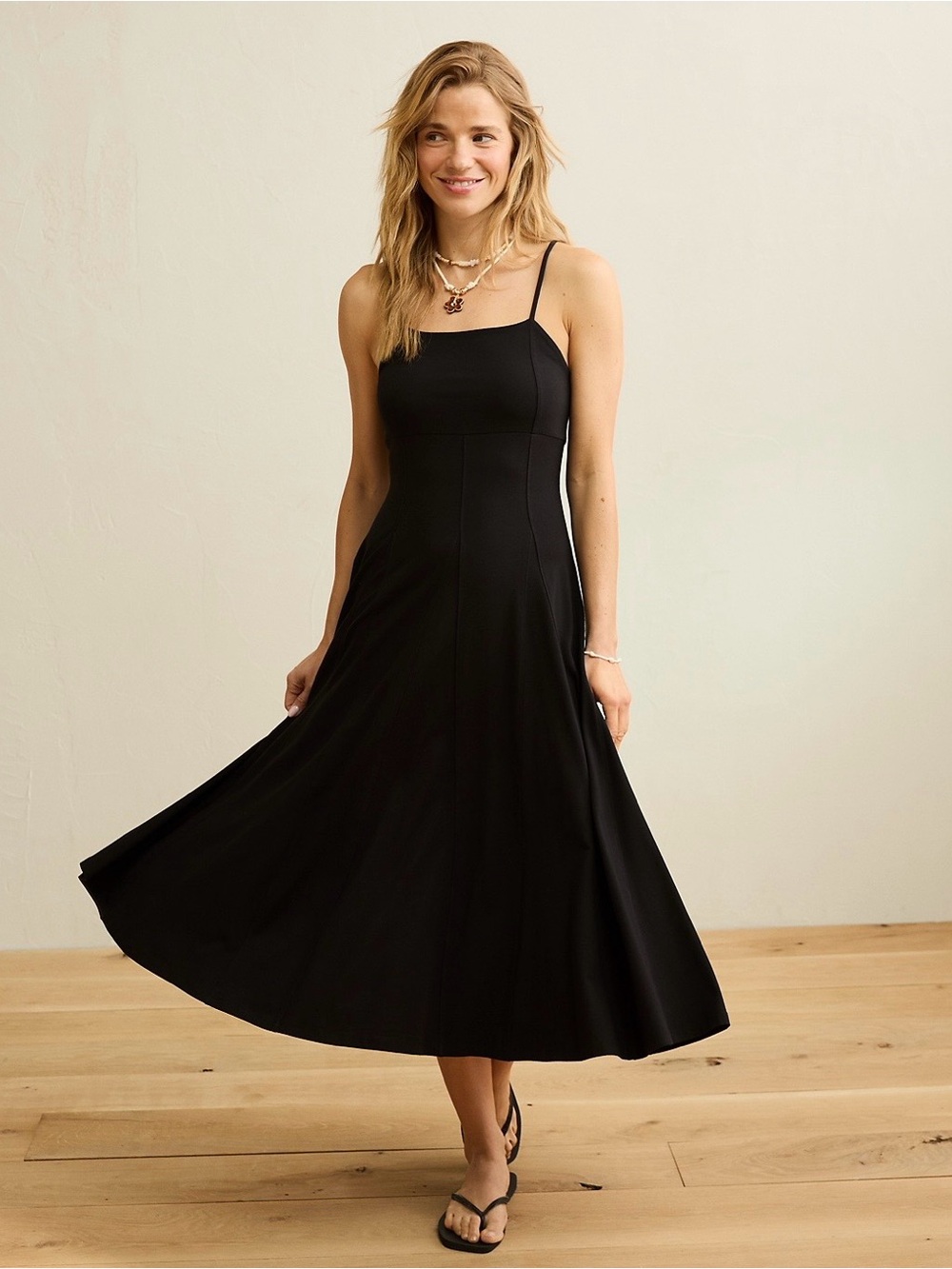 AE Knit Tie-Back Godet
Midi Dress